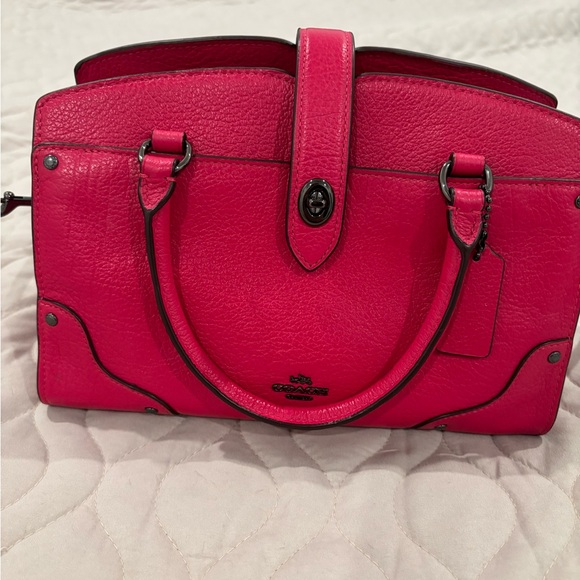 Coach Fuchsia Leather Satchel - Picture 1 of 5